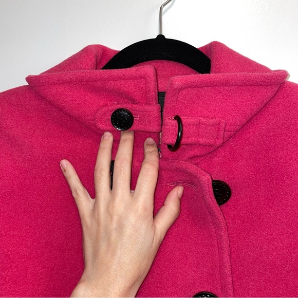 Express Hot Pink Wool Blend Peacoat Size XS - Picture 4 of 11